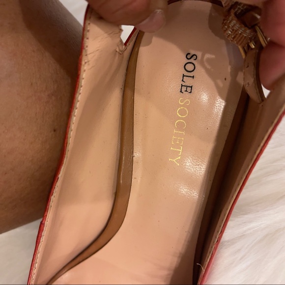 Sole Society Womens dual strap stiletto heel in red - Picture 9 of 9